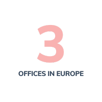3 offices in europe