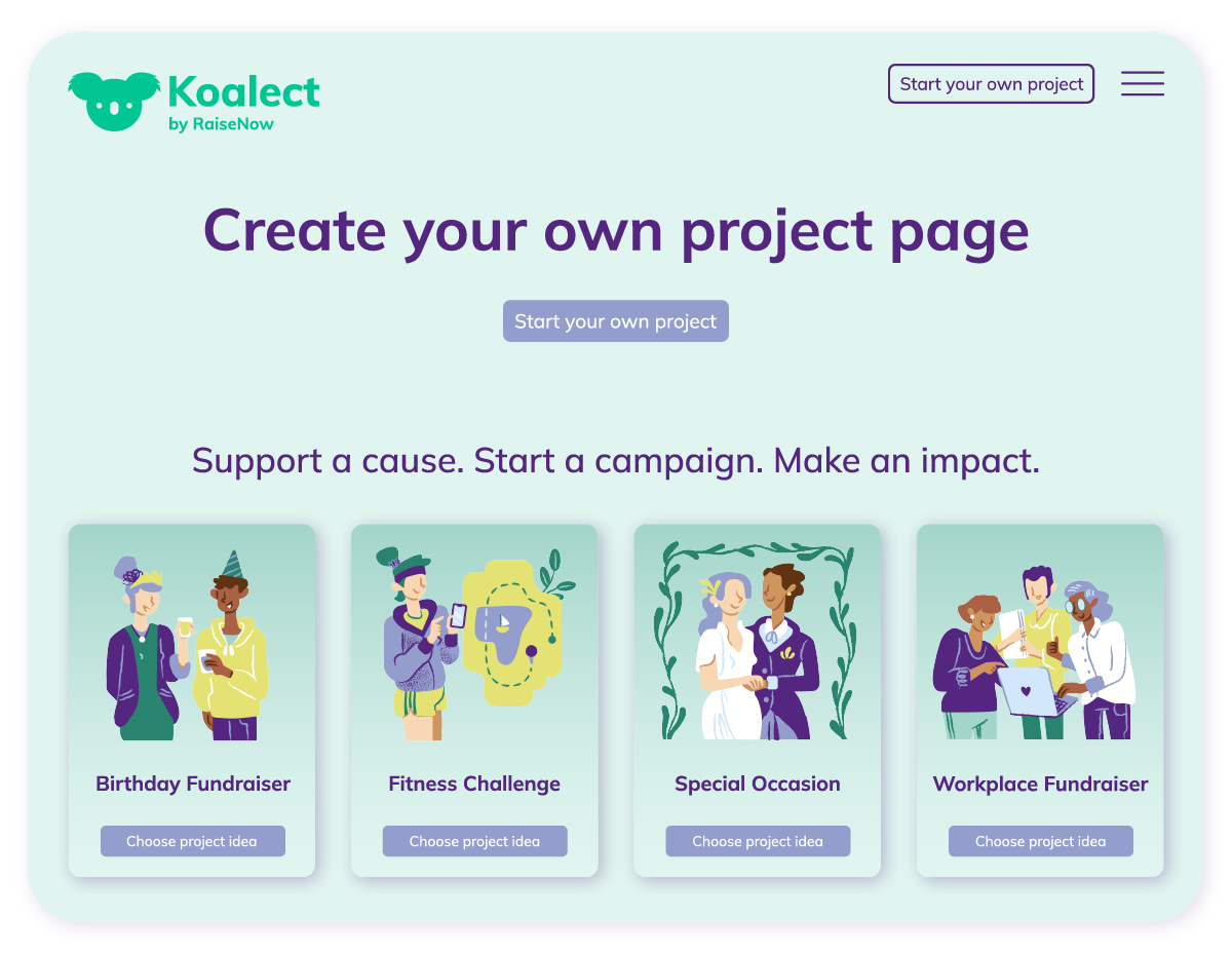 Illustration Project Page Community Fundraising Illustration Project Page Community Fundraising