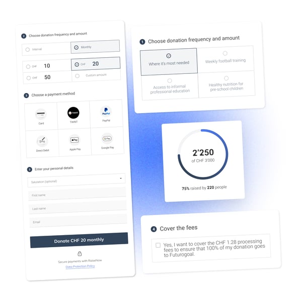 Mock-up Tamaro Donation Form