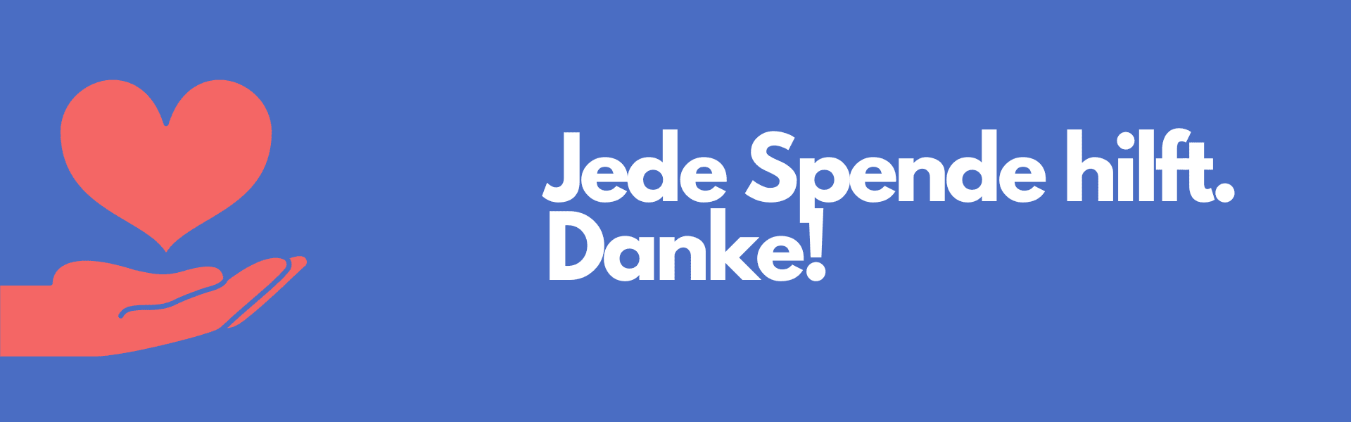 Jede Spende hilft - Danksagung