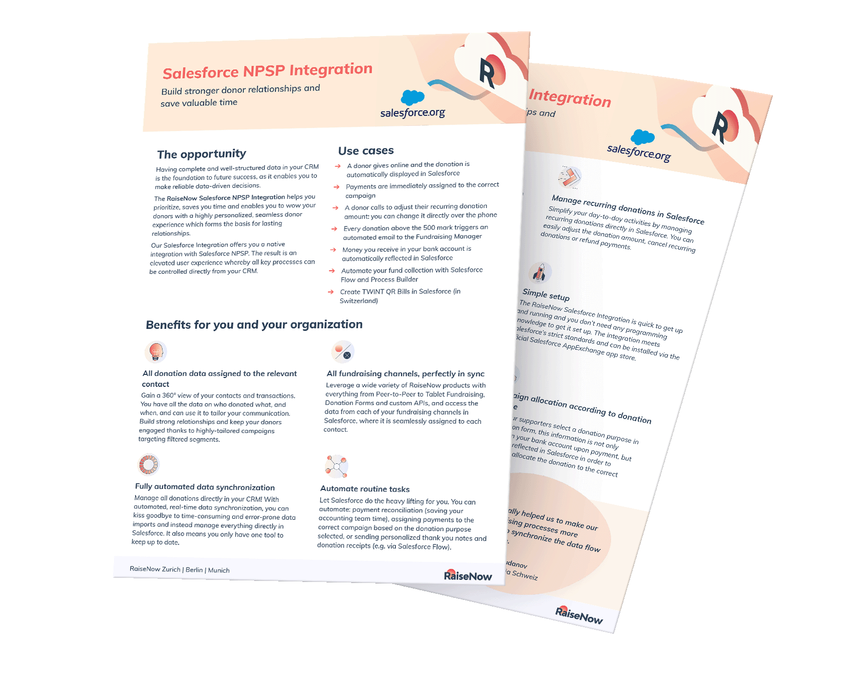 Intégration One Pager Salesforce NPSP - FR Intégration One Pager Salesforce NPSP - FR