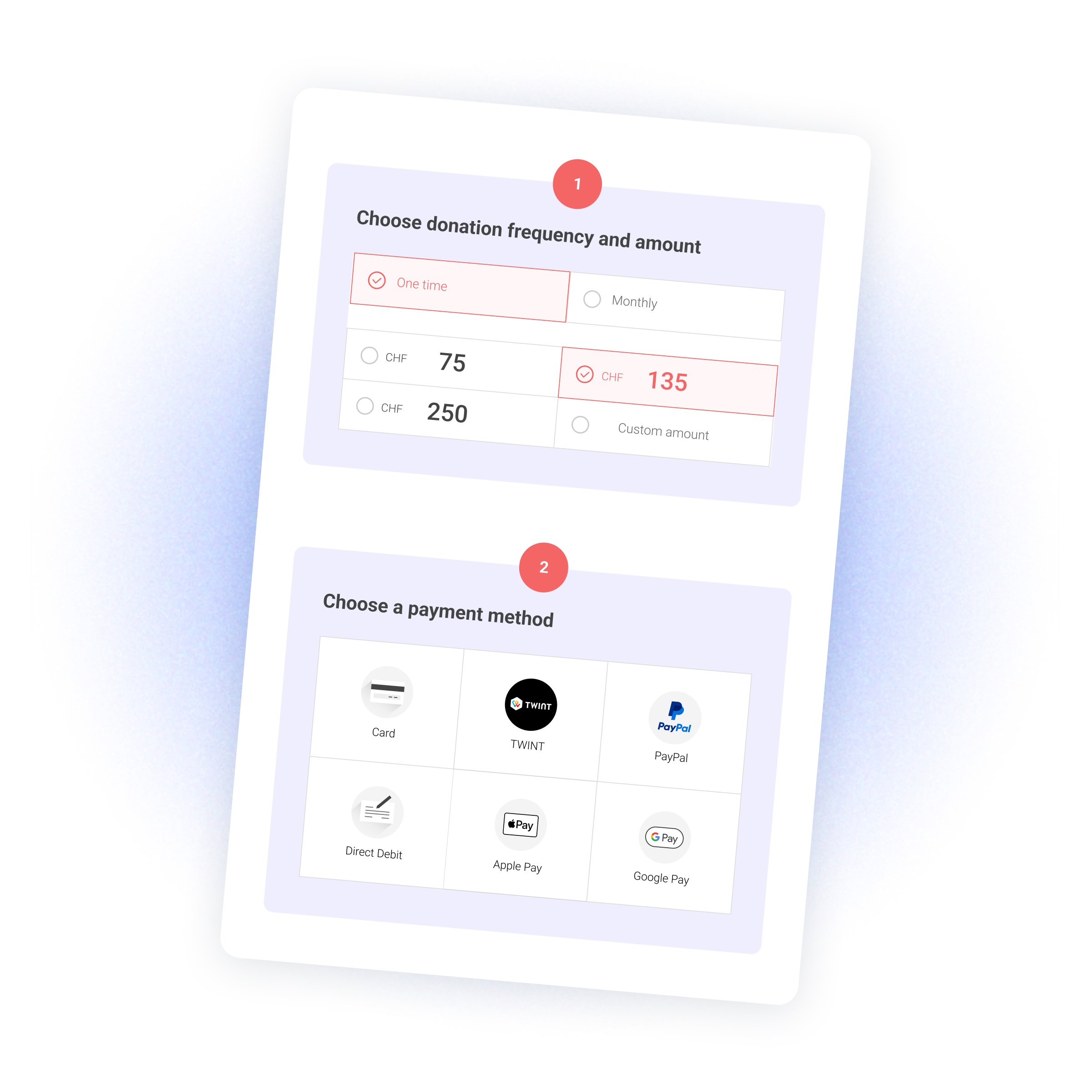 Mock-up Tamaro Donation Form Customised red Mock-up Tamaro Donation Form Customised red